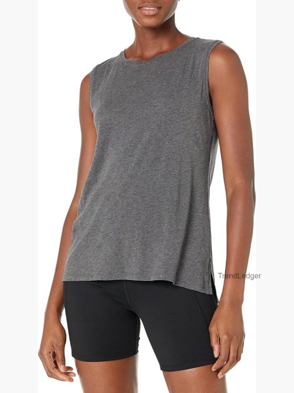 Soft Cotton Relaxed Fit Workout Tank Top Plus Size Activewear
